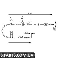 Тормозний торс ручник 1810mm MAZDA 5 RH 18-20 05-10 Bosch 1987482052