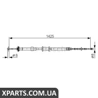 Тормозний трос FIAT 500/Panda RH 0.9-1.3 07 Bosch 1987482200