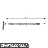 Трос стояночная тормозная система Bosch 1987482376