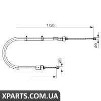 RENAULT Трос заднього гальма Duster 10-4X4 Bosch 1987482411