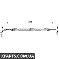 RENAULT Трос ручного тормоза зад. прав./лев. Master III 2.3 10-1545/1210mm Bosch 1987482551