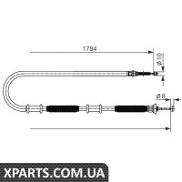 FIAT Трос ручного гальма задн. лев./прав. Doblo Van 03/011810/1475 Bosch 1987482587