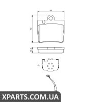 Гальмівні дискові колодки, к-кт. BOSCH 0986424830