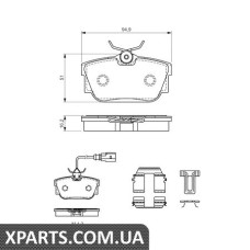 Тормозные колодки дисковые, к-кт. BOSCH 0986494529