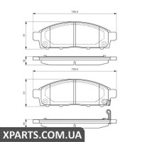 Гальмівні дискові колодки, к-кт. BOSCH 0986494268