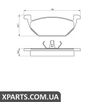 Тормозные колодки дисковые, к-кт. BOSCH 0986424364