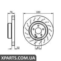 Гальмівний диск BOSCH 0986478470