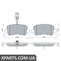 Гальмівні дискові колодки, к-кт. BOSCH 0986494500