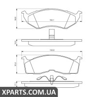 Гальмівні дискові колодки, к-кт. BOSCH 0986424363