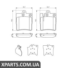 Гальмівні дискові колодки, к-кт. BOSCH 0986494022
