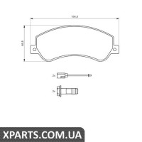 Гальмівні дискові колодки, к-кт. BOSCH 0986494170