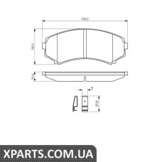 Тормозные колодки дисковые, к-кт. BOSCH 0986424709