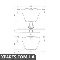 Гальмівні дискові колодки, к-кт. BOSCH 0986424766