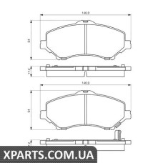Гальмівні дискові колодки, к-кт. BOSCH 0986494493
