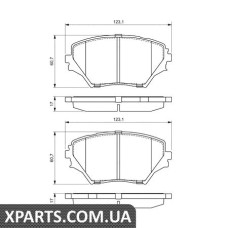 Тормозные колодки дисковые, к-кт. BOSCH 0986424719