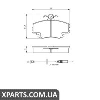 Тормозные колодки дисковые, к-кт. BOSCH 0986467720