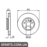 Гальмівний диск BOSCH 0986479261