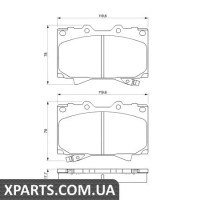 Гальмівні дискові колодки, к-кт. BOSCH 0986424640
