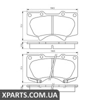 Гальмівні дискові колодки, к-кт. BOSCH 0986494153