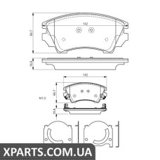Гальмівні дискові колодки, к-кт. BOSCH 0986494275