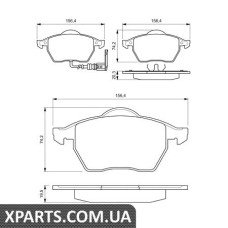 Гальмівні дискові колодки, к-кт. BOSCH 0986494018