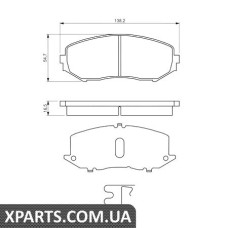 Гальмівні дискові колодки, к-кт. BOSCH 0986494241