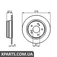 Гальмівний диск BOSCH 0986478325