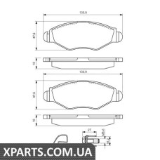 Гальмівні дискові колодки, к-кт. BOSCH 0986494039