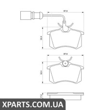 Тормозные колодки дисковые, к-кт. BOSCH 0986424559