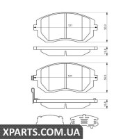 Гальмівні дискові колодки, к-кт. BOSCH 0986494315