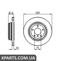 Гальмівний диск BOSCH 0986479056
