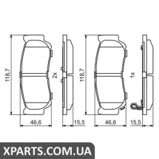 Тормозные колодки дисковые, к-кт. BOSCH 0986494230