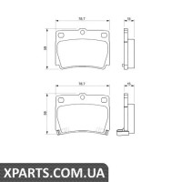 Гальмівні дискові колодки, к-кт. BOSCH 0986424711