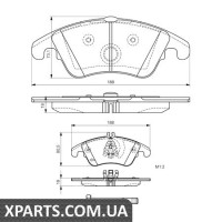 Гальмівні дискові колодки, к-кт. BOSCH 0986494263
