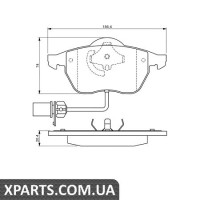 Гальмівні дискові колодки, к-кт. BOSCH 0986424482