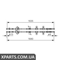 Трос, стоянкова гальмівна система BOSCH 1987482054