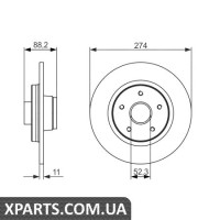 Гальмівний диск BOSCH 0986479695