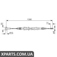Трос, стоянкова гальмівна система BOSCH 1987482213