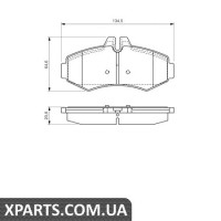 Гальмівні дискові колодки, к-кт. BOSCH 0986494013