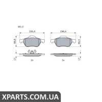 Гальмівні дискові колодки, к-кт. BOSCH 0986494439