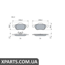 Гальмівні дискові колодки, к-кт. BOSCH 0986494439