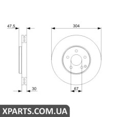 Гальмівний диск BOSCH 0986479333