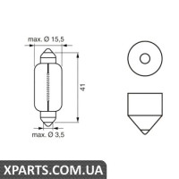 Автомобільна лампа c21W 12V BOSCH 1987302230
