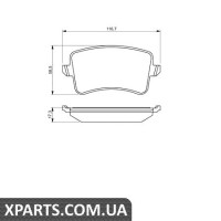 Гальмівні дискові колодки, к-кт. BOSCH 0986494254