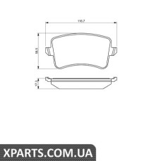 Гальмівні дискові колодки, к-кт. BOSCH 0986494254