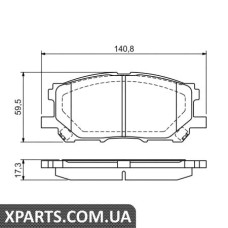 Гальмівні дискові колодки, к-кт. BOSCH 0986494218