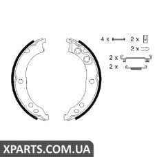 Тормозные колодки барабанные, к-кт. BOSCH 0986487712