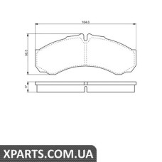 Гальмівні дискові колодки, к-кт. BOSCH 0986424833