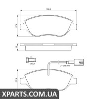 Гальмівні дискові колодки, к-кт. BOSCH 0986424595