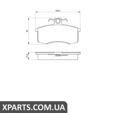 Тормозные колодки дисковые, к-кт. BOSCH 0986491700